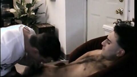 Supposed straight guy gasps as gay dude sucks his rod