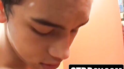 Young Latino swallows big raw cock balls deep