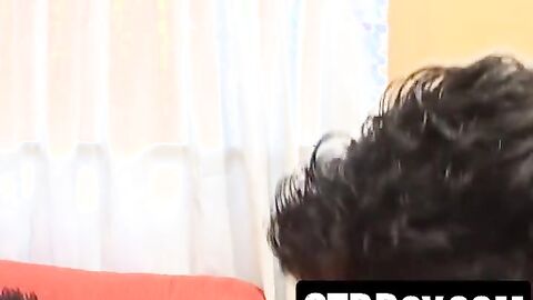 Young Latino swallows big raw cock balls deep