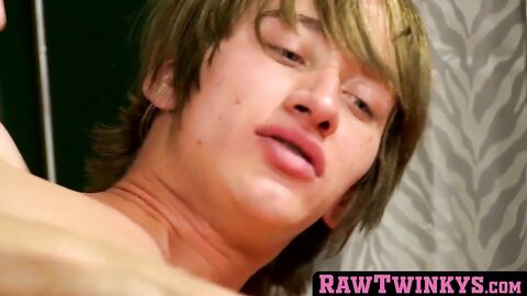 RawTwinkys.com - Sweet twink with long hair gets his tight hole fucked with a big bar