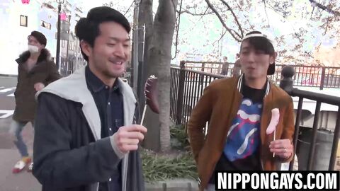 Juicy Japanese twinks fuck till cum blasts out