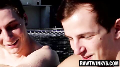 RawTwinkys.com - Barely legal guy goes wild and wet with friend