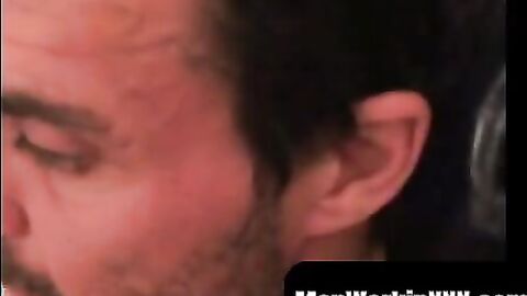 MenWorkinXXX.com - Hairy stud strips during interview and tugs on his hard dick inten