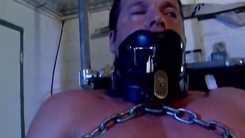 Hunky Derek Pain restrained for nipple torment session
