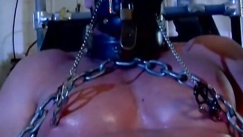 Hunky Derek Pain restrained for nipple torment session