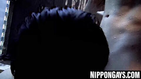 Oriental twink sucked by pierced dom before fisting