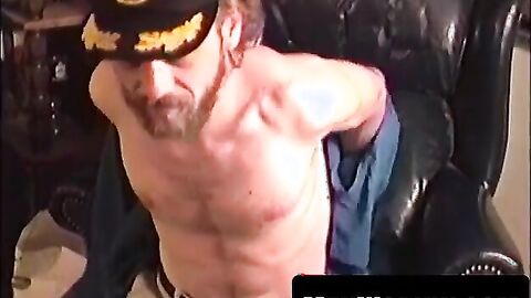 Horny construction worker strokes his giant prick hard