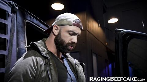 Vander Pulaski railed bareback by hot Jake Nicola against his car hood