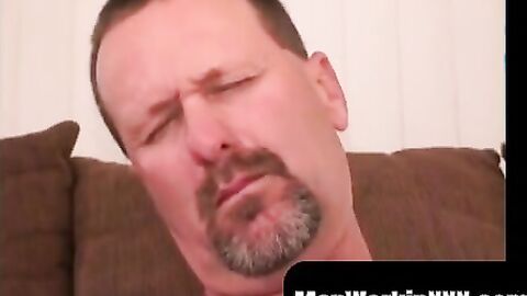 MenWorkinXXX.com - Mature amateur teases his asshole and masturbates vigorously inten