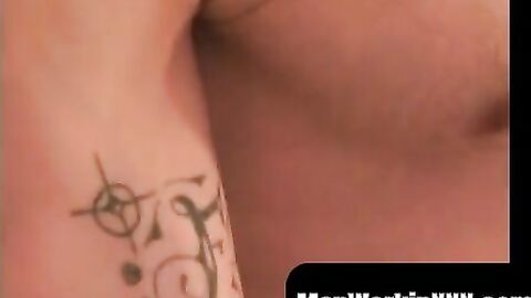 MenWorkinXXX.com - Slender amateur jizzes in his hand after intense solo masturbation