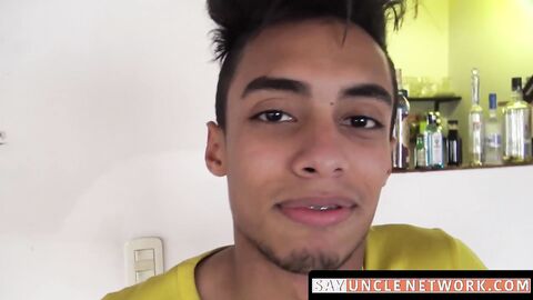 SayUncleNetwork.com - Cute Latino youngster threesome barebacked and facialized