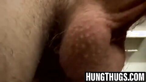 Horny Aaron fucks fleshlight with his big dick