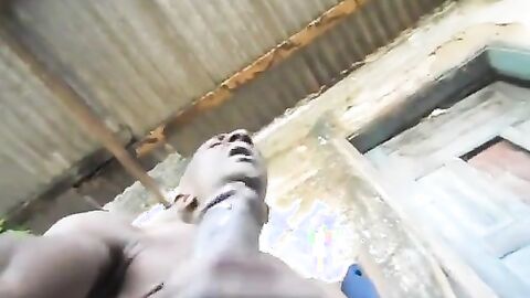 Big-Cock Daddy Plays Alone Outside