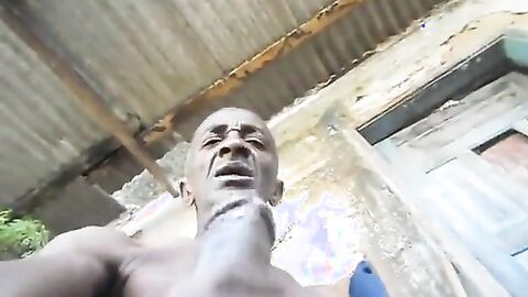 Big-Cock Daddy Plays Alone Outside