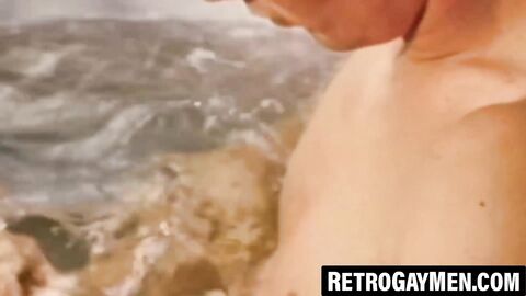 Vintage Jack and Danny go wild in soapy bathtub fuck