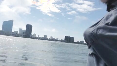 Hairy Bear Jerks Off on a Public Beach - Big Cum Shot