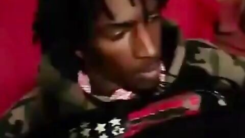 Black Stud Strokes His Massive Cock On Webcam