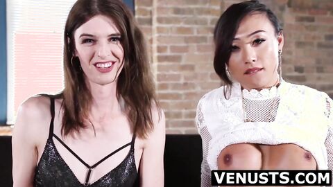 Stunning Venus Lux moans while teasing rock hard cock