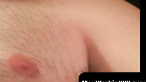 MenWorkinXXX.com - Hairy lad gently strips fully naked for intense solo masturbation