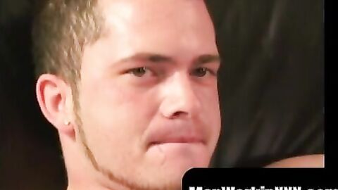 MenWorkinXXX.com - Hairy lad gently strips fully naked for intense solo masturbation