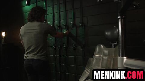 Pierced hunk Archer Croft double teamed in relentless edging