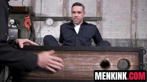 Michael DelRay punishes stepbro Alex Mecum with flogger and big cock