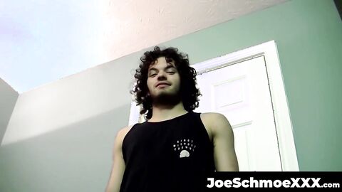 JoeSchmoeXXX.com - Solo amateur stud strokes hard cock and cums with a grin