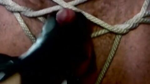 Derek Pain loves pleasure as tormentor rubs his cock