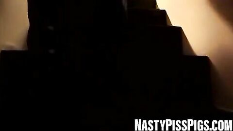 Muscle gods BDSM threesome with piss and spanking