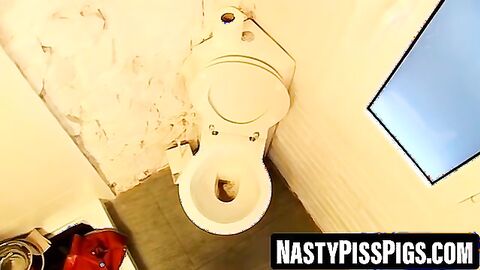 Muscle gods BDSM threesome with piss and spanking