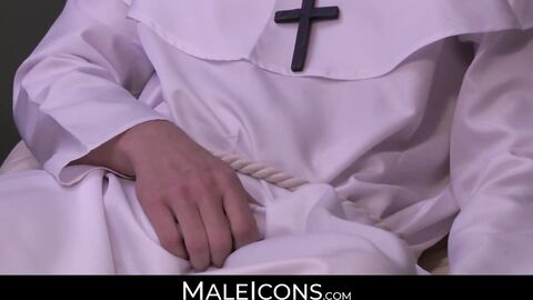 MaleIcons.com - Young priest's ass licking session before anal intrusion
