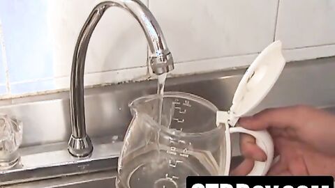 Skinny Latino twinks fuck hard and spray cum wildly