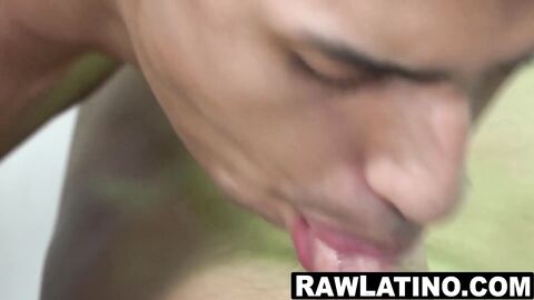 Latino twink gets split open raw after sucking hard dick