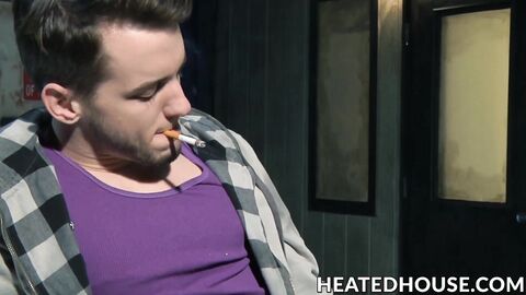 Dylan Knight devours his bottoms cock before railing his ass