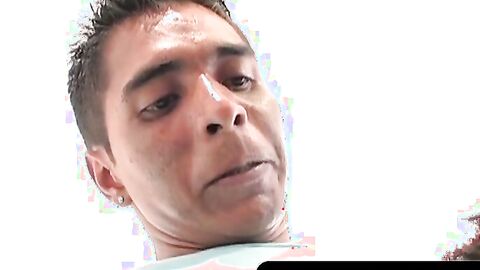 OTBXXX.com - Bottom Latino twink barebacked after sucking two big dicks