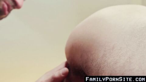 FamilyPornSite.com - Donovin Rece rimmed deep and fucked hard by stepdad Muscled Madi