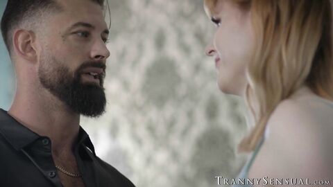 Bearded hottie Alpha Wolfe chokes me while plowing my smooth ass