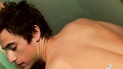 Smoking twink explores taboo desires releasing all his cum