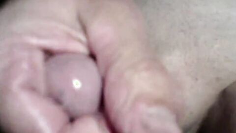 Twink's Webcam Handjob: Small Cock, Big Condom Fun