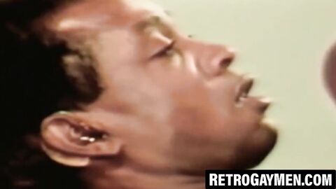 Vintage black macho drills boyfriend raw with passion