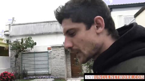 SayUncleNetwork.com - Pierced Latino sucks cock POV then outdoor bareback banging