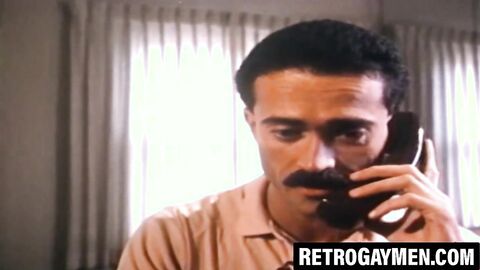 Mustached stud passionately fucks lovers tight hole