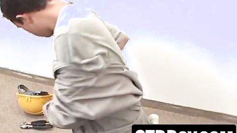 Amateur twink sucks cock then takes it up the ass