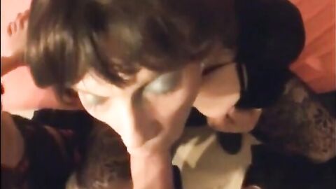 Crossdressers Suck and Swap Big Cocks