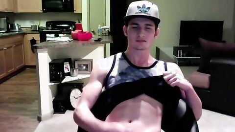 Twink Jerks Off on Webcam in His Apartment