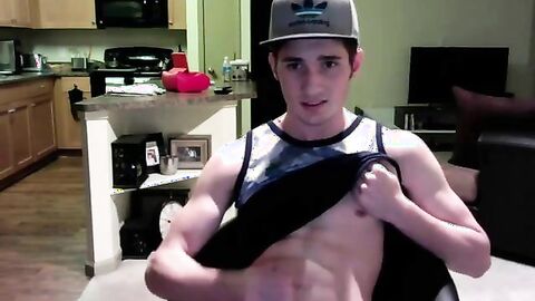 Twink Jerks Off on Webcam in His Apartment