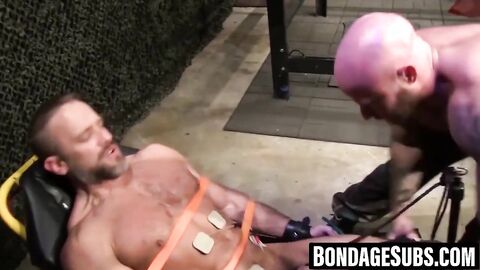 Ripped sub endures extreme torment while restrained