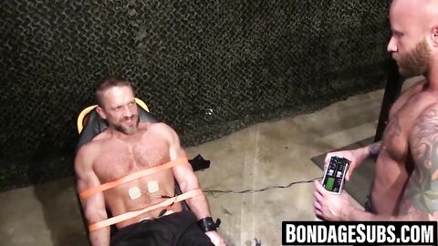 Ripped sub endures extreme torment while restrained