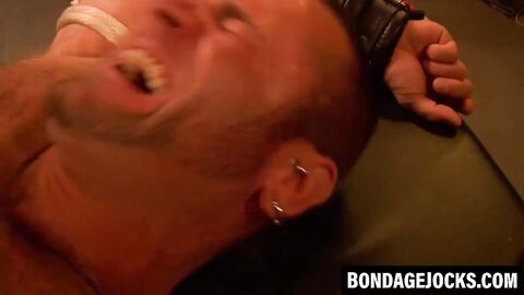 Duncan Murphy strokes pierced cock before cumming hard