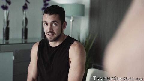 Cheating trans Casey Kisses takes every inch of Dante Colles fat dick